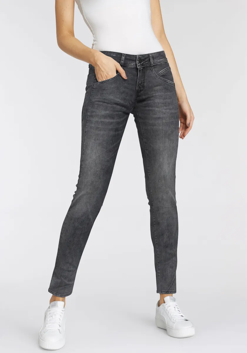 

Великолепные джинсы приталенного кроя "GINA RECYCLED DENIM" с боковой вставкой на танкетке Herrlicher, цвет Silent Grey Eco