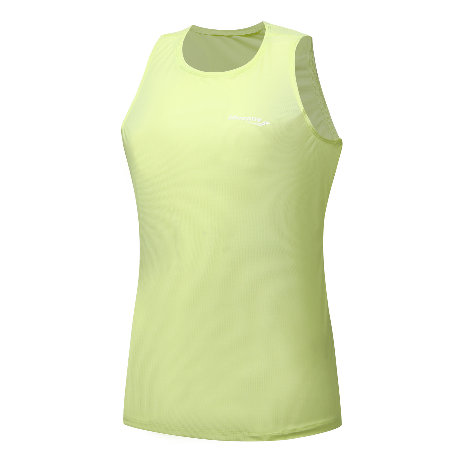 

Saucony Майка женская светло-желтые кремовые с круглым вырезом, средней толщины, другие цвета