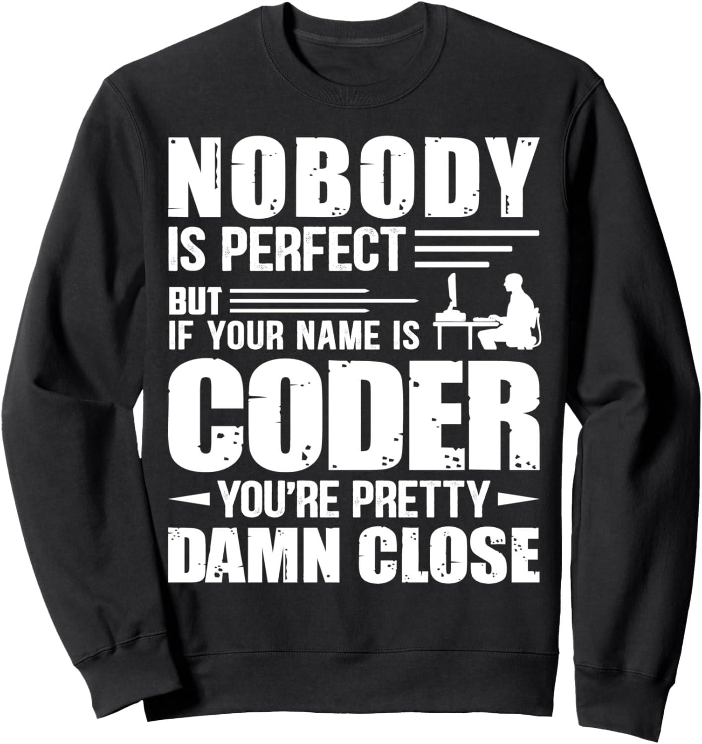 

Футболка с надписью «Кодировщик-программист, никто не идеален» Programmer Novelty Geek Coding Things Inc., черный