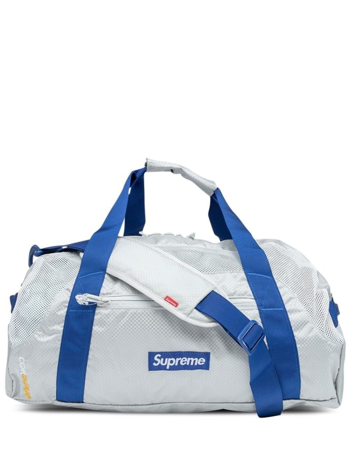 

Supreme дорожная сумка с нашивкой-логотипом, серый