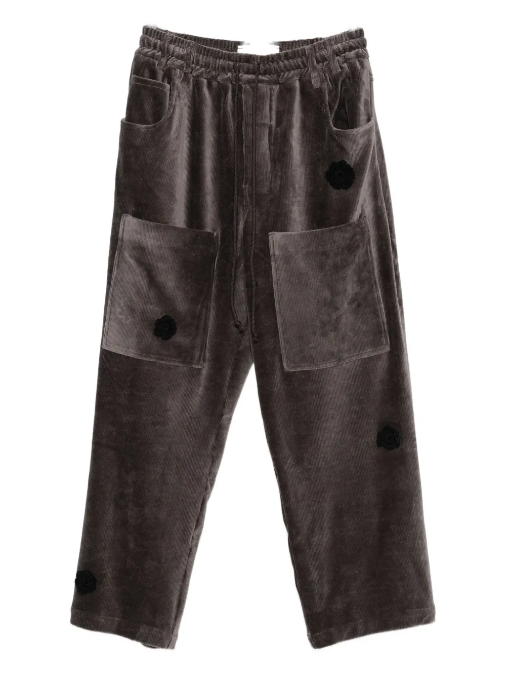 

Вельветовые брюки с аппликацией Song For The Mute, серый