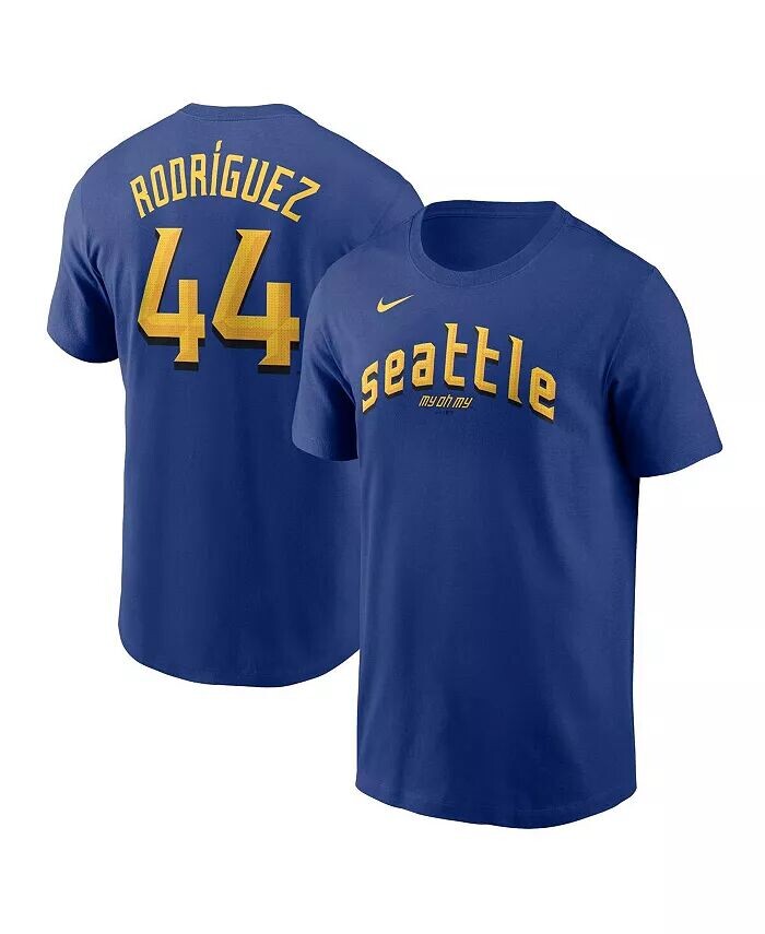 

Футболка мужская Nike Julio Rodríguez Royal Seattle Mariners City Connect Fuse с именем и номером Fanatics