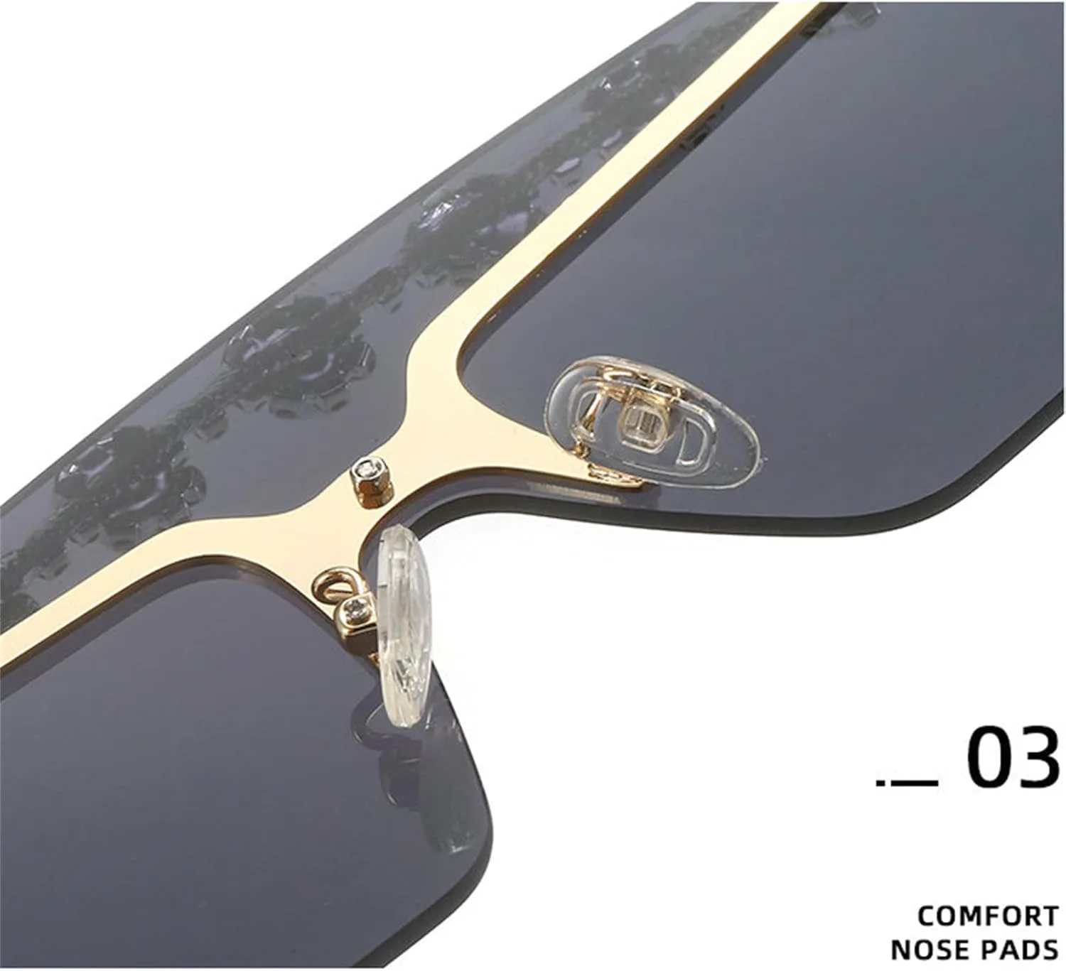 

Солнцезащитные очки Willochra Y2K с бриллиантами, без оправы, футуристический дизайн, щит, безрамочные, со стразами, для женщин и мужчин, 2pcs-black&purple