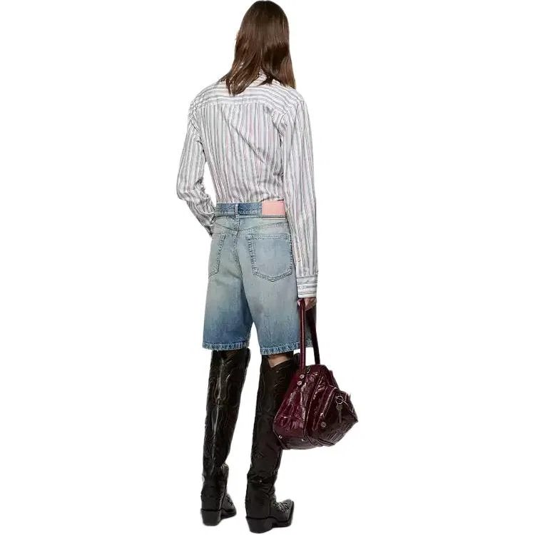 Шорты джинсовые distressed Acne Studios, Medium Blue — фото 3