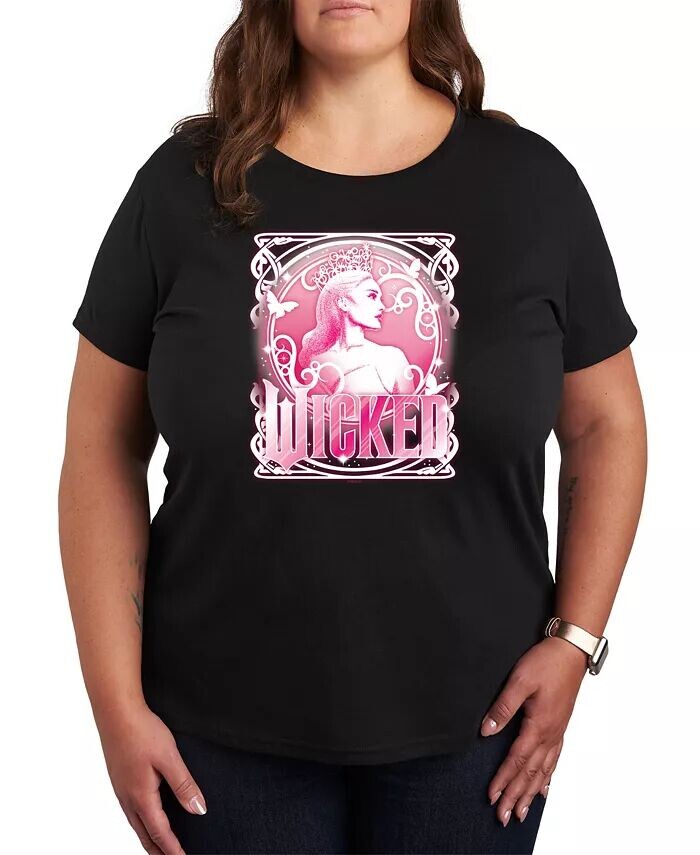 

Футболка с круглым вырезом и принтом Wicked Glinda Plus Size Hybrid Apparel, черный