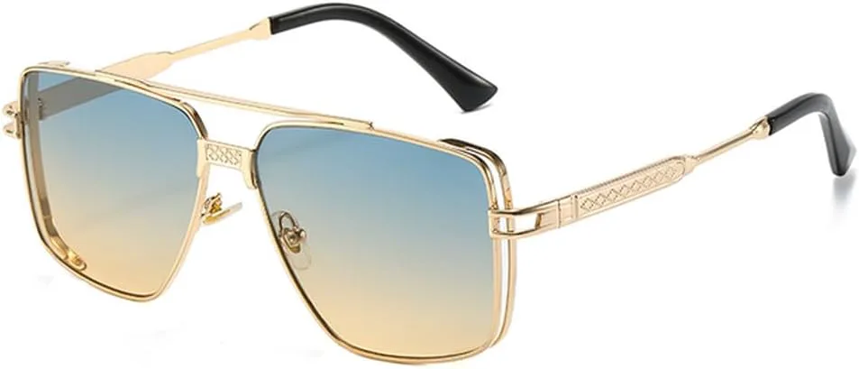 

Женские солнцезащитные очки без оправы с градиентным переходом цвета, классический ретро-стиль, зеркальные очки без оправы, модные женские очки MTZJH, Tf2619-c5