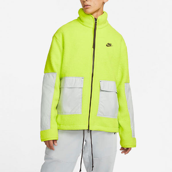 Куртка Nike SS22 Full-length zipper Cardigan Fleece Jacket Green, зеленый — фото 4