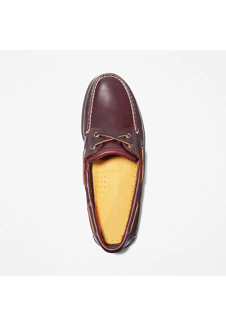 Мужские классические двухшовные кожаные туфли-лодочки, Boat Shoes Timberland, коричневый — фото 4