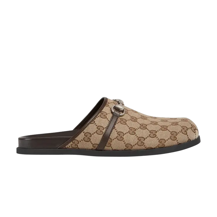 

Мюли Gucci Mule Horsebit - Beige Ebony, коричневый