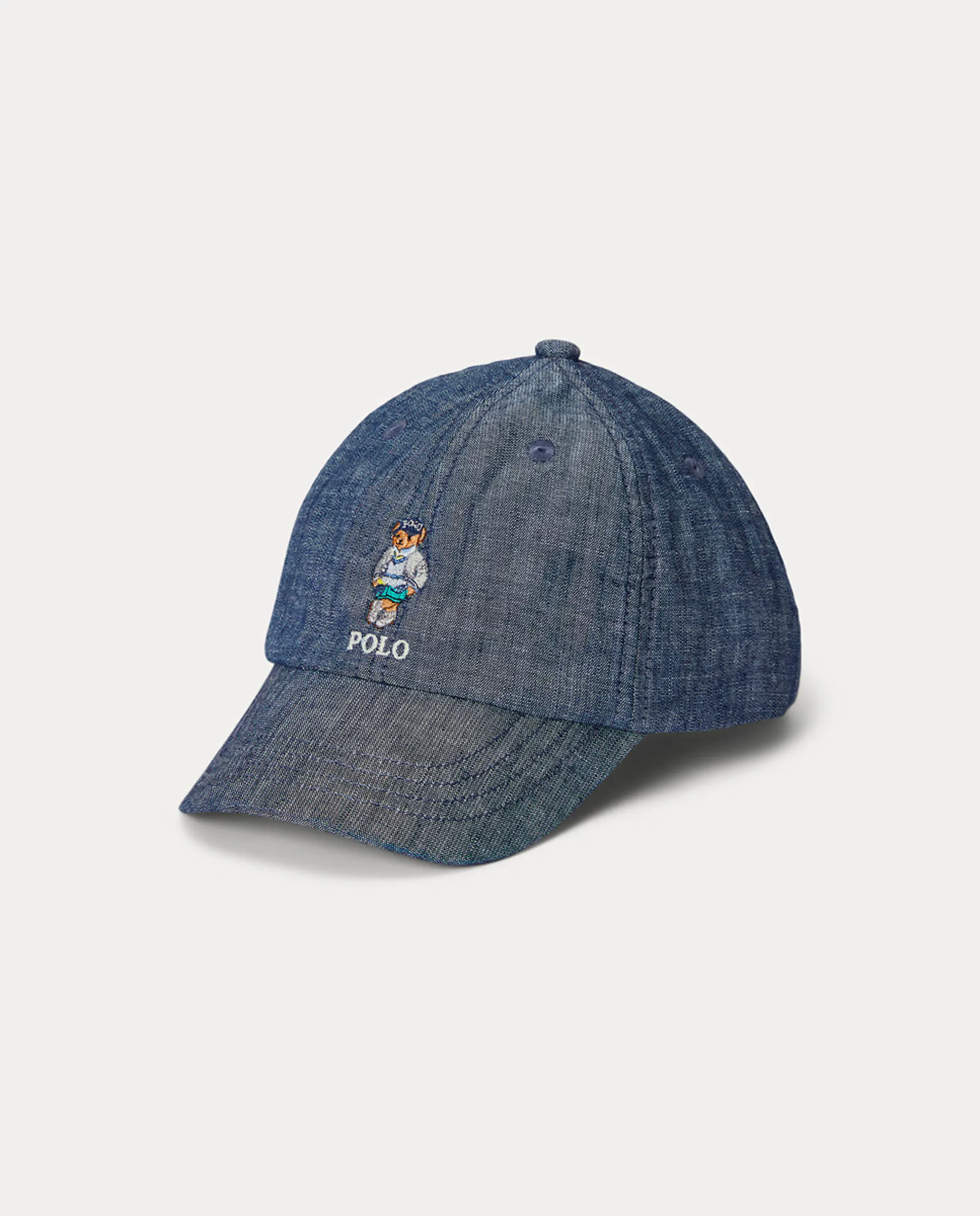 

Детская хлопковая кепка с Polo Bear Polo Ralph Lauren, синий