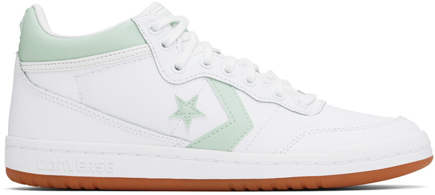 

Бело-зеленые кроссовки CONS Fastbreak Pro Leather Mid Top Converse