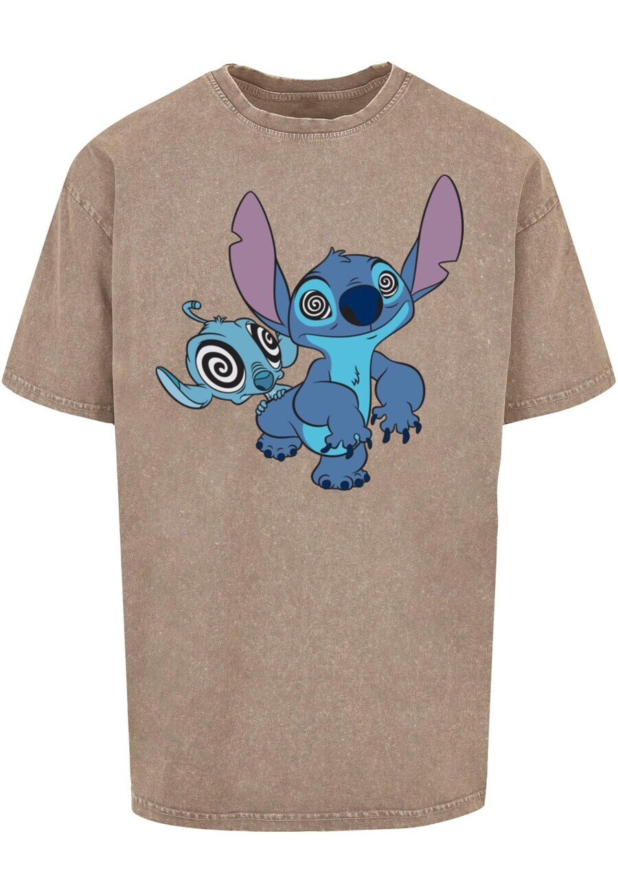 

Классическая футболка ABSOLUTE CULT Shirt Lilo And Stitch - Hypnotized, пятнистый бежевый