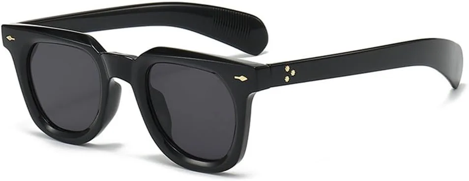 

Ретро маленькие мужские солнцезащитные очки для женщин с заклепками, винтажная цветная оправа, солнцезащитные очки с защитой от УФ-излучения UV400 VFDHN, 1