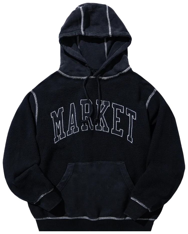 

Худи Market Reverse Arc Hoodie 'Washed Black', черный