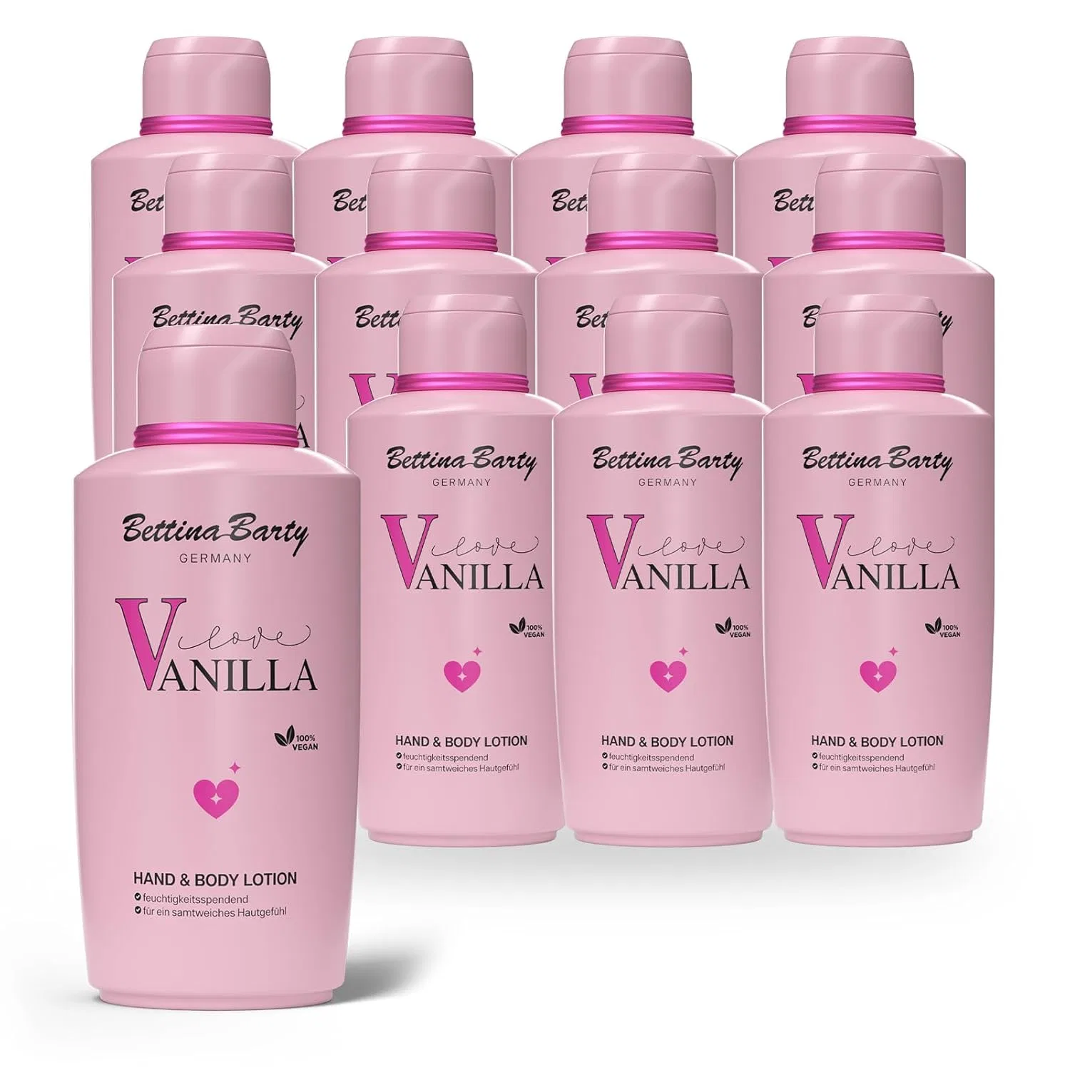 Лосьон для рук и тела с ароматом ванили «Love Vanilla» от Bettina Barty, 12 x 500 мл Bettina Barty