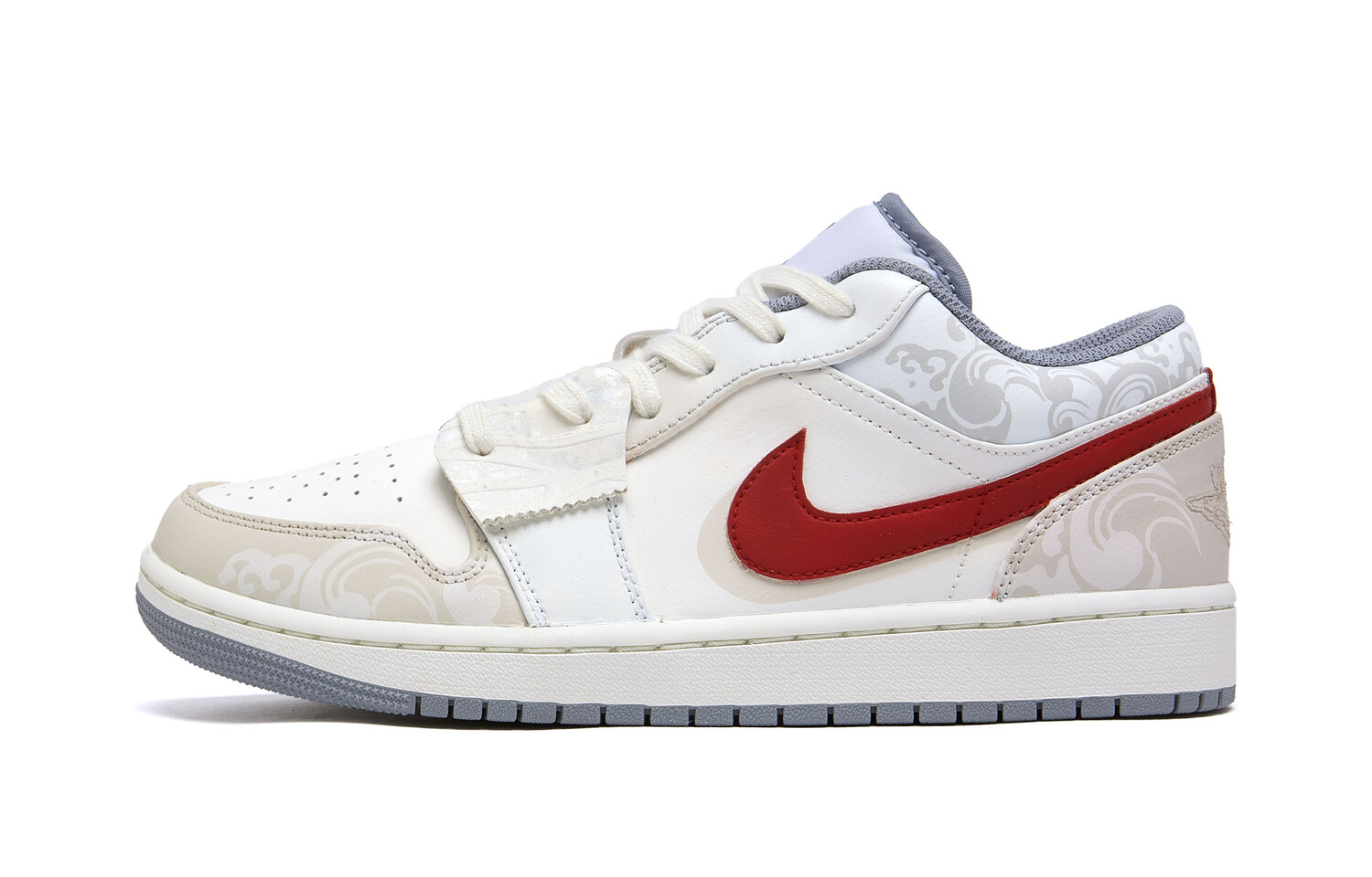 

Кроссовки Air Jordan 1 Vintage Basketball Shoes Women's Low-top Gray, белый