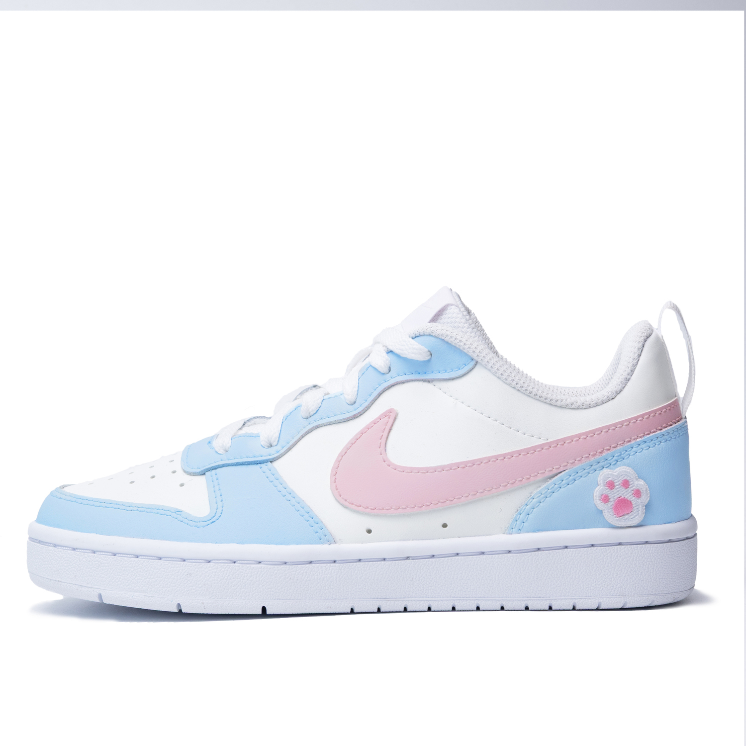 

Nike Court Borough Low top детские скейтбординг кроссовки Light Blue для подростков