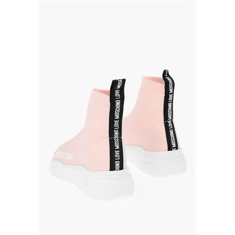 Высокие кеды LOVE Sock GOMMA35 с логотипом Moschino, Multicolor — фото 2