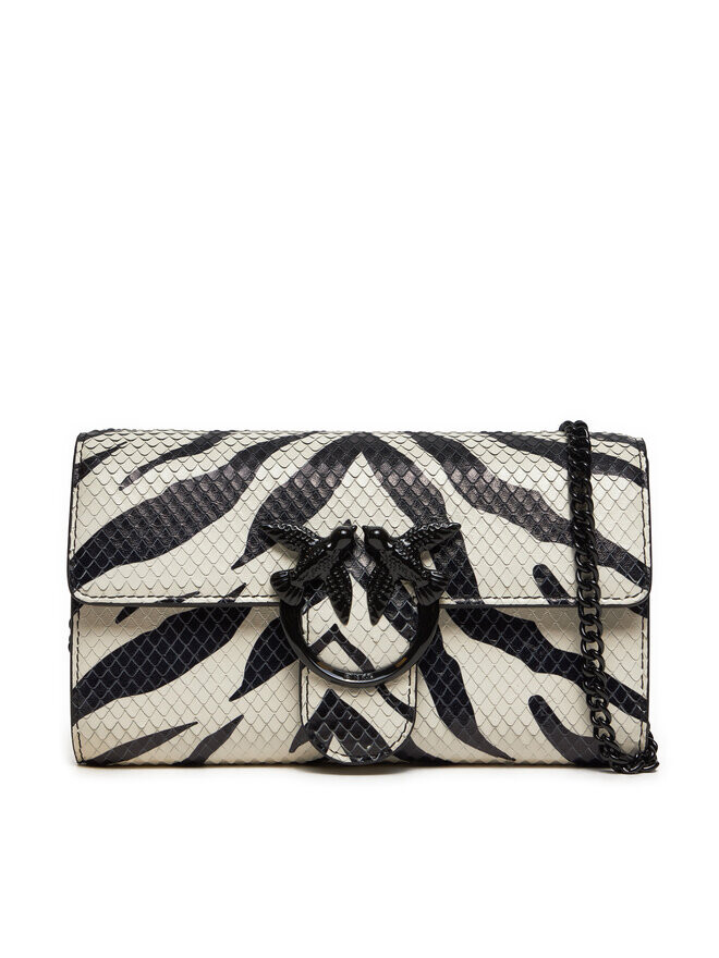 

Вечерняя сумка PINKO Love One Wallet C AI 24-25 PLTT 100062 A1US Weiß, черно-белый