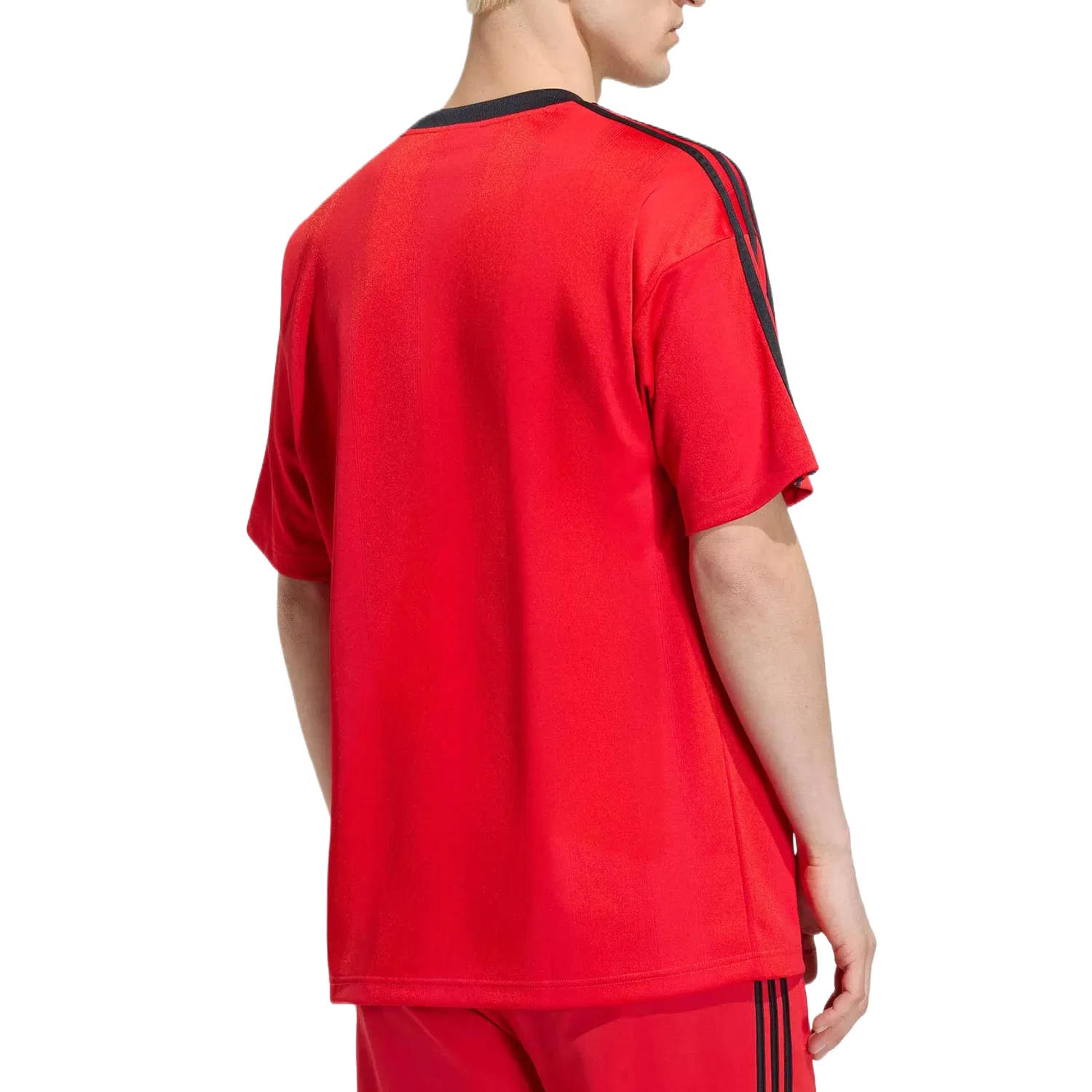 Футболка свободного кроя Adidas Originals ярко-красная — фото 4