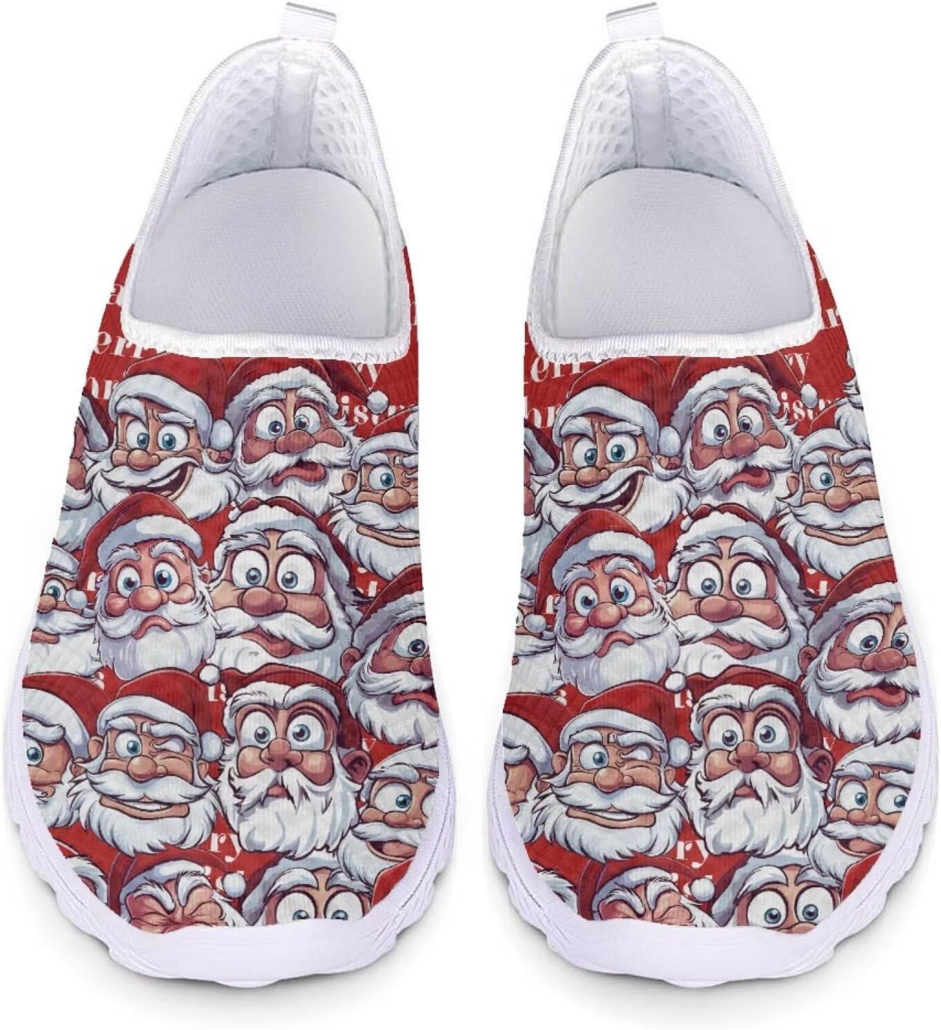 

Кроссовки Belidome с животным принтом на шнуровке для взрослых женщин и мужчин, легкие, дышащие и удобные, Funny Santa Claus