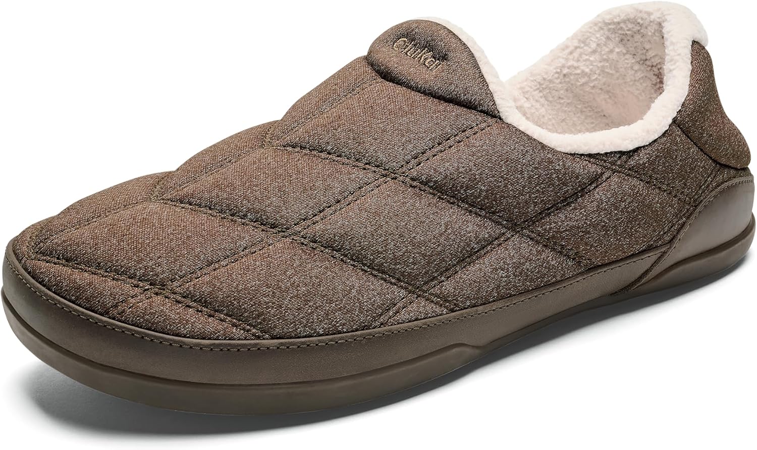 

Мужские флисовые тапочки OLUKAI Puku'i, удобные активные тапочки, премиальная кожа полного тиснения и джерси, задник с опцией «drop-in» и комфорт на весь день, Toffee/Toffee