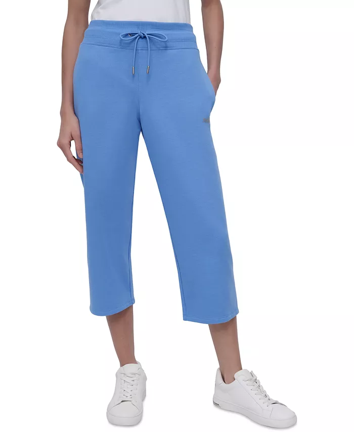 

Женские укороченные брюки с шипами и логотипом DKNY, синий