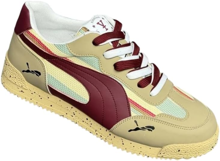 

Мужские дышащие кроссовки из сетки - легкие, с мягкой подошвой, невысокие, для улицы, Повседневная носка Hoalox, красный/хаки