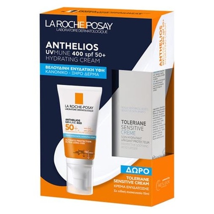 

Набор La Roche Posay Anthelios Uvmune 400 Hydrating Cream Spf50+ 50ml & Toleriane Sensitive Cream 15ml