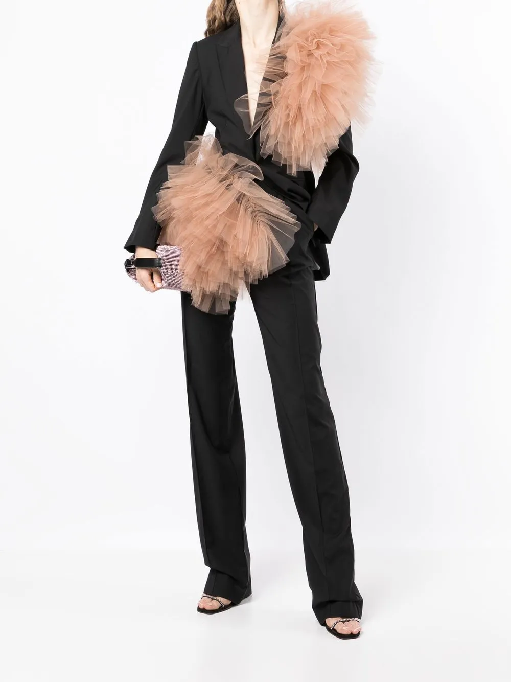 

Шерстяные брюки с завышенной талией ACT Nº1, черный