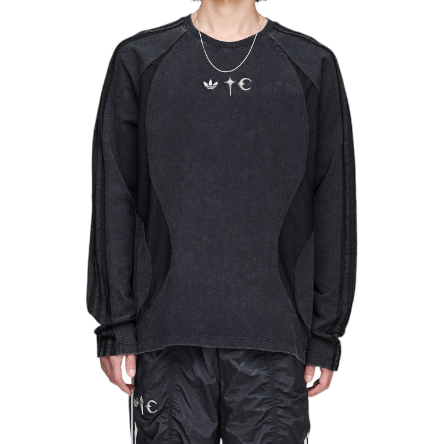 Футболка adidas x THUG CLUB TEAMGEIST Long-Sleeved T-shirt 'Black' — фото 3