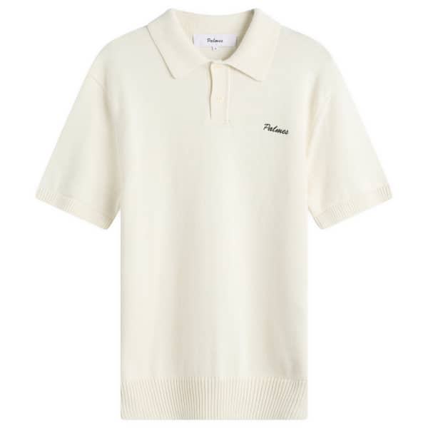 

Хлопковая трикотажная рубашка поло Palmes, off-белый