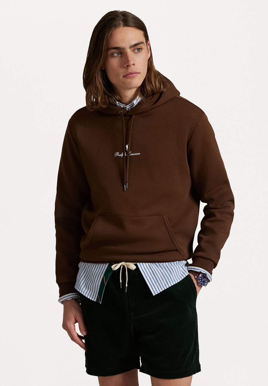 

Толстовка Polo Ralph Lauren LOGO DOUBLE-KNIT HOODIE, Branch Brown/Dark Blue