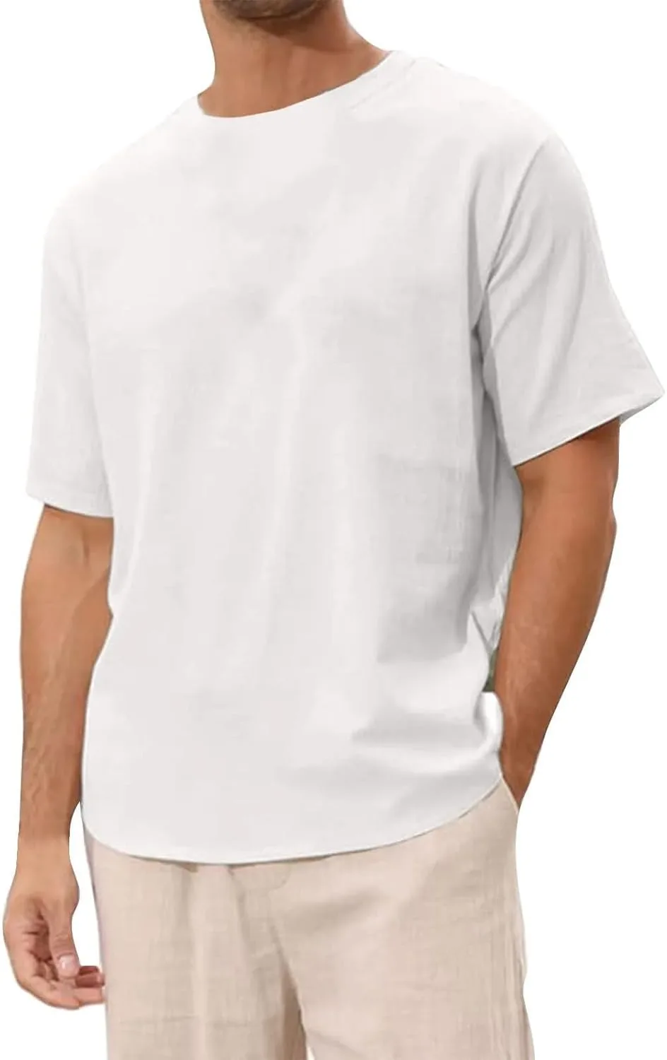 

Футболка мужская Basic, короткий рукав, лен