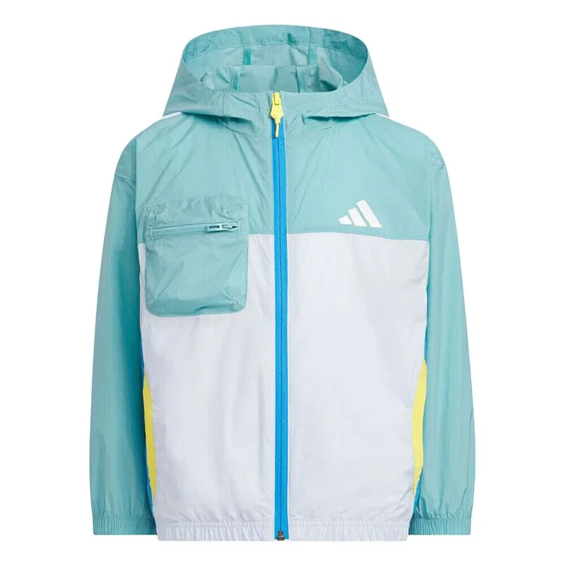 Детская куртка с капюшоном тонкая Adidas, Light Mint Green