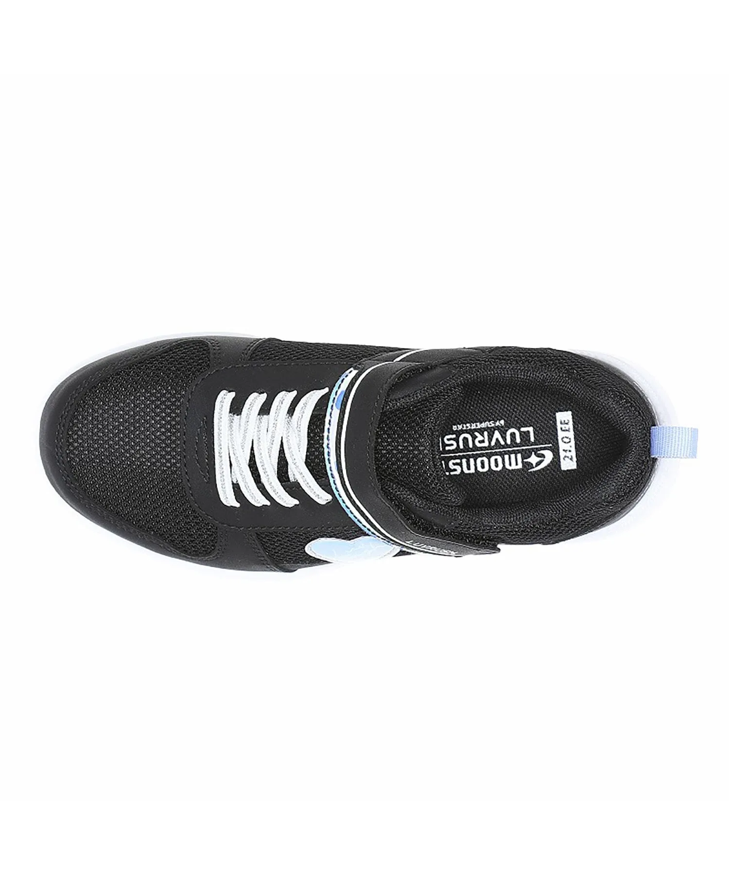 Детские кроссовки MoonStar LV 1259 черного цвета для девочек Superstar, black — фото 4
