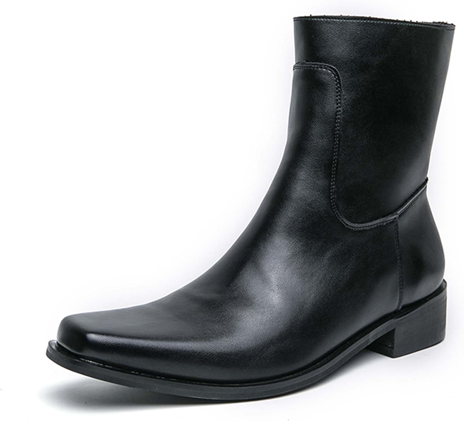 

Мужские Ботинки Челси Модные Городские Личностные Деловые Повседневные Формальные Ботинки Противоскользящие С Подъемом Для Ходьбы Офисная Униформа Высокие Кожаные Туфли Generic, черный