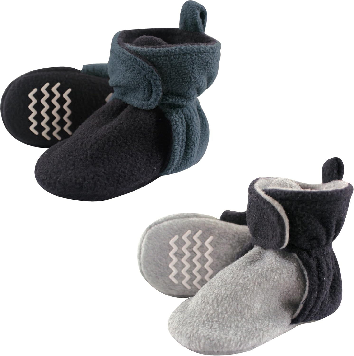 

Теплые флисовые пинетки Hudson Baby для мальчиков и девочек, Blue Gray