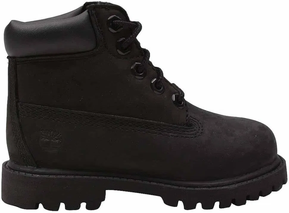Детские водонепроницаемые ботинки Timberland унисекс высотой 6 дюймов (для малышей) на шнуровке, Black 070