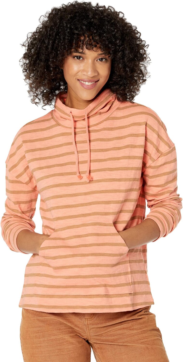 

Толстовка Carve Designs Bodie Funnel Neck, цвет Coral Saddle Mali Stripe