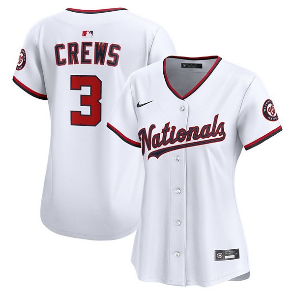 

Женская бейсболка Dylan Crews Washington Nationals Home Limited Nike