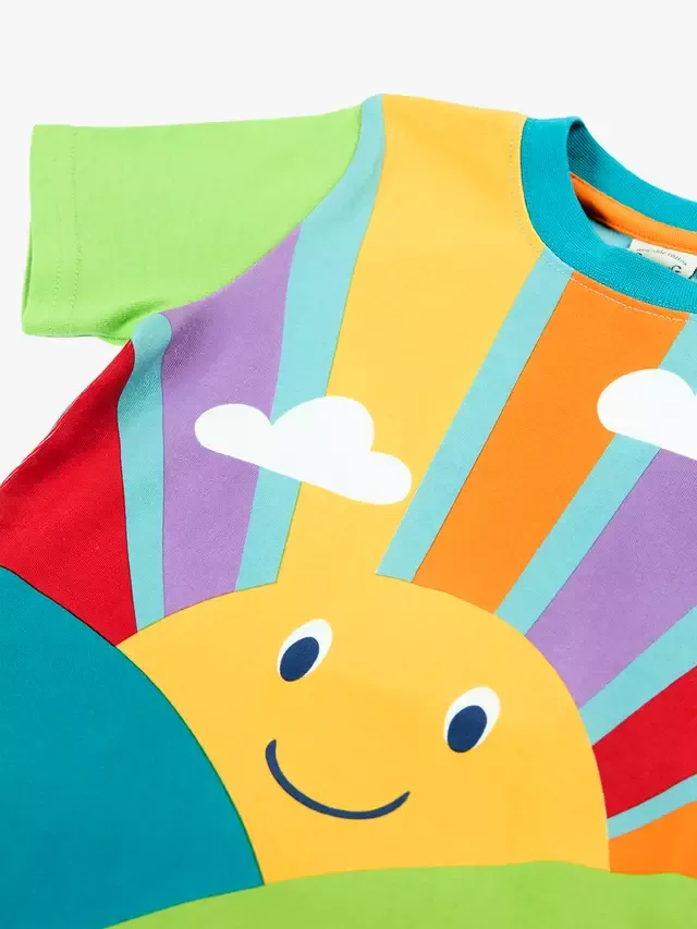 Детская футболка с принтом Иори, разноцветная Frugi — фото 2