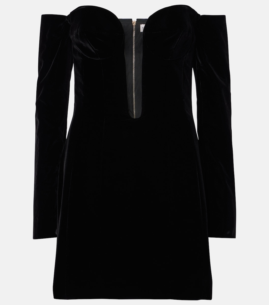 

Платье-корсет с открытыми плечами Nina Ricci, черный