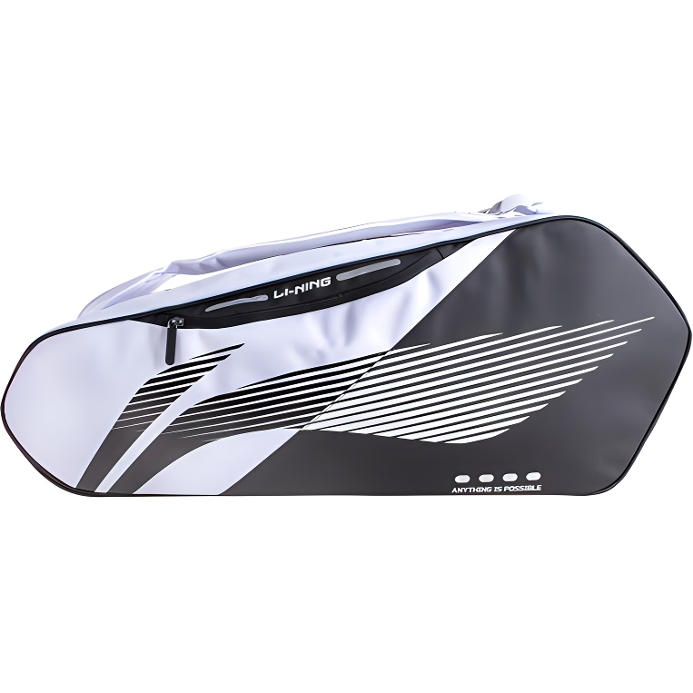 

LINING Сумка для ракеток бадминтона 6 штук наплечная черно-белая унисекс