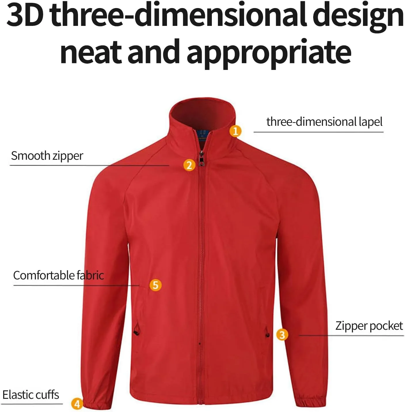 Мужская ветровка с логотипом и длинными рукавами, модель «Generic Custom Men Windbreaker Jacket», подходит для работы на открытом воздухе и в команде, черный — фото 4
