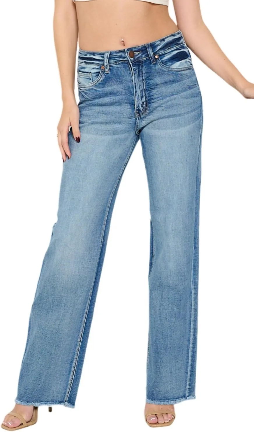 

LOVER BRAND FASHION джинсы женские High Waisted-Rise Stretchy Wide Leg