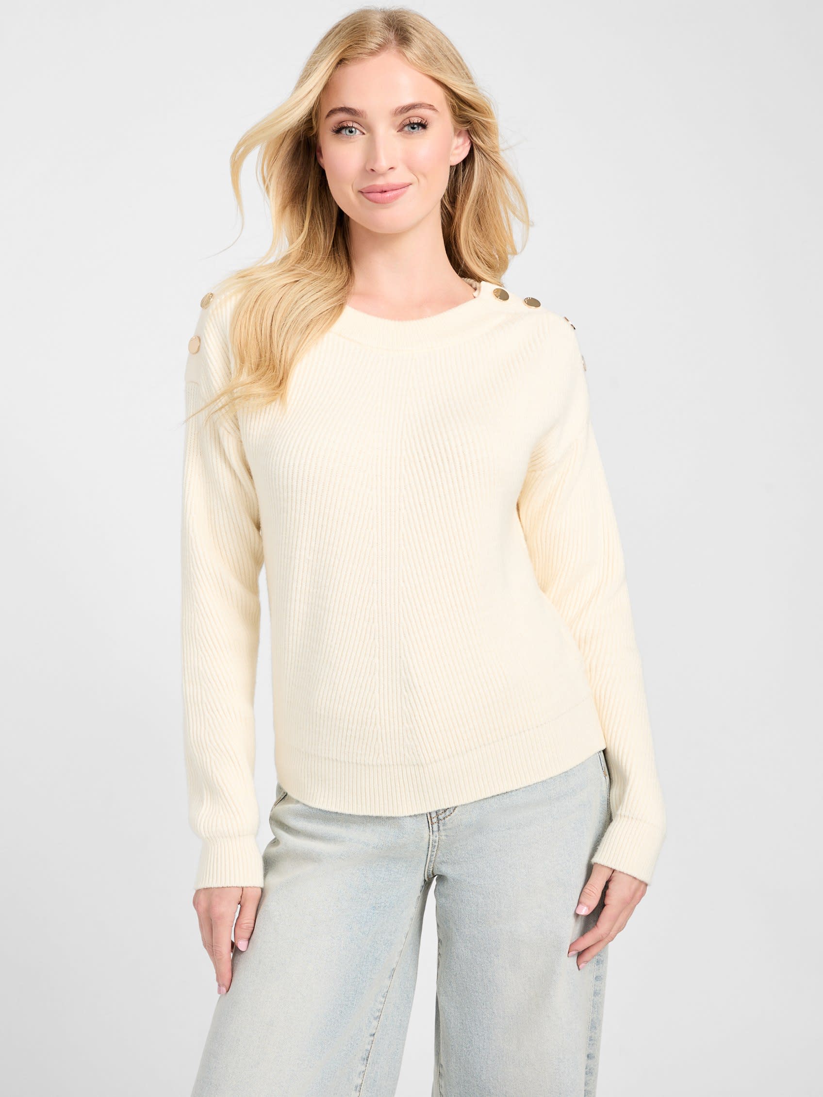 

Свитер с высоким воротом Reese Guess Factory, цвет dove white