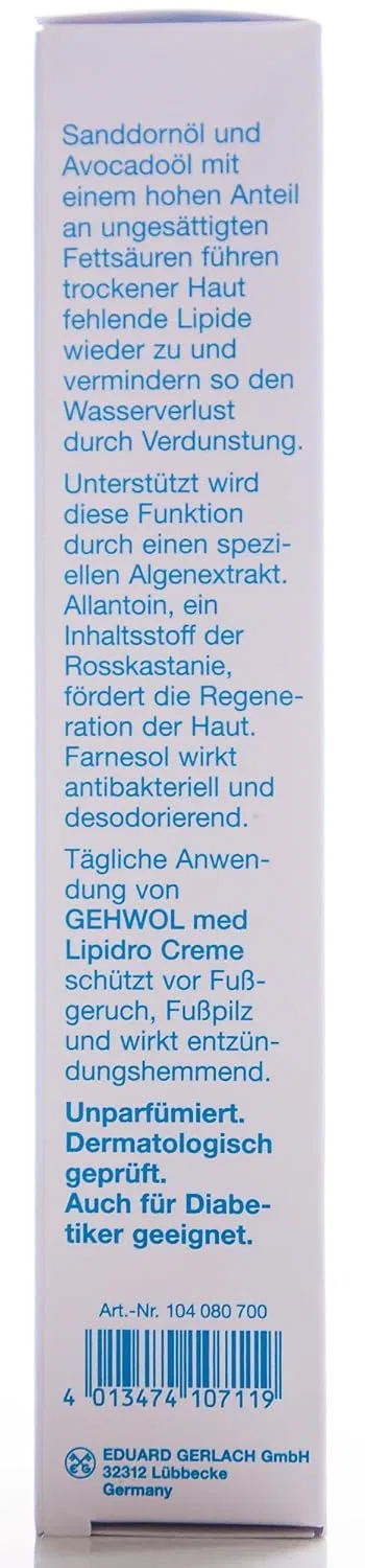 Набор из 3 кремов для ног GEHWOL MED Lipidro Cream с мочевиной, 125 мл Gehwol — фото 2