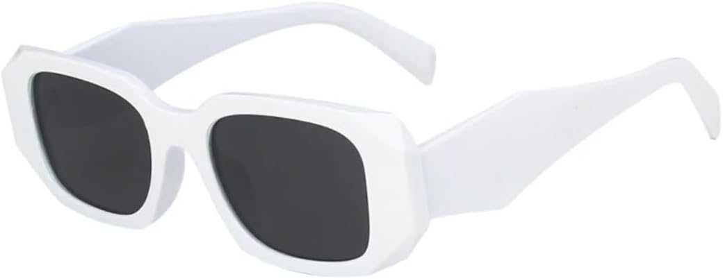 

Модные солнцезащитные очки, классические ретро-очки для женщин, винтажные, для путешествий, маленькие, неправильной формы, женские очки, мужские очки UV400 VVTWSSW, White Gray