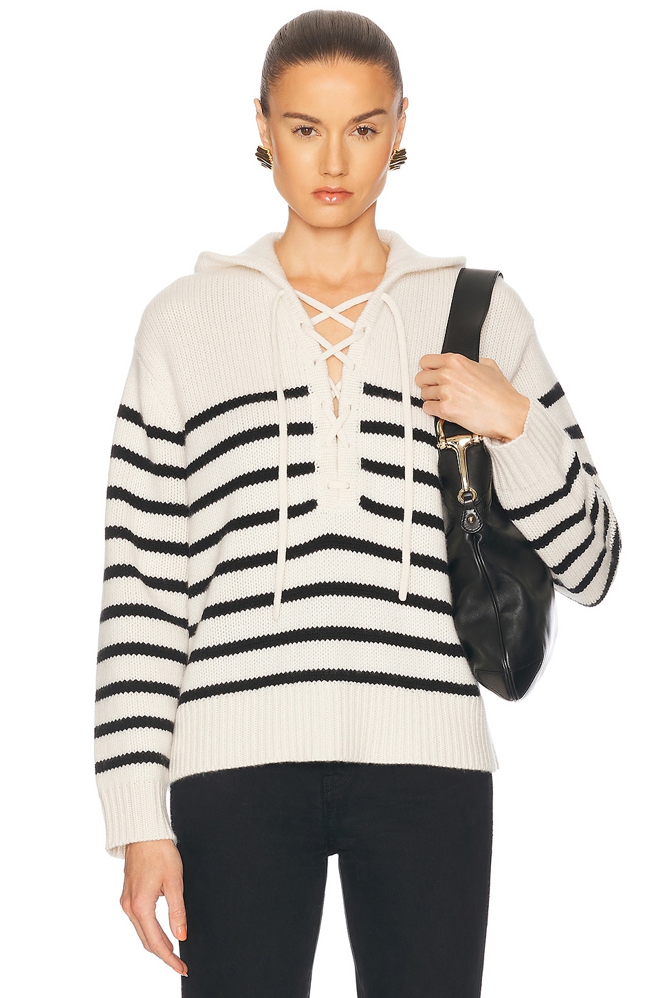 

Свитер Noemi Nili Lotan, Ivory & Black Stripe